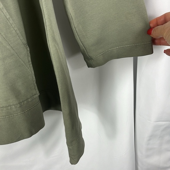 Focus Casual Life popover cowl neck kangaroo pocket long sleeve top Sz M Green - Picture 7 of 11